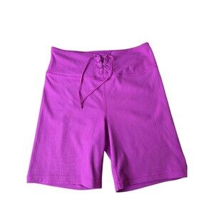 Victoria's Secret Large pink biker shorts athletic ribbed 6.5 inseam
